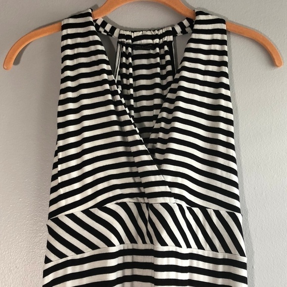 Ann Taylor B&W Striped Halter Maxi Dress - Picture 3 of 6